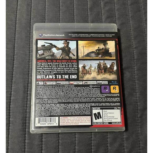 Red Dead Redemption (PlayStation 3, 2010) PS3 CIB Complete + Map TESTED - Picture 4 of 4